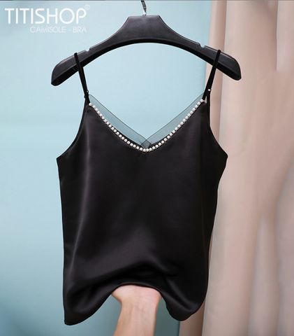 Camisole Mặc vest Titishop AOL439 Đen