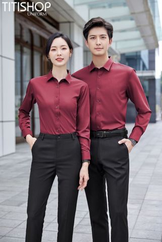 Đồng Phục Sơ Mi Titishop (90% Sợi Polyester )