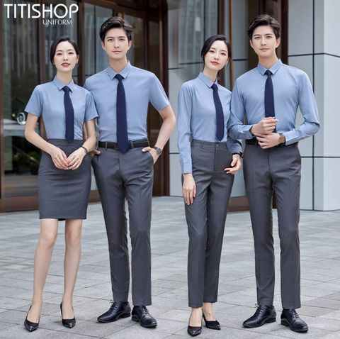 Đồng Phục Sơ Mi Titishop (74% Sợi Polyester )