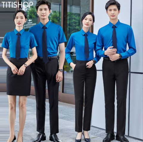 Đồng Phục Sơ Mi Titishop (74% Sợi Polyester )