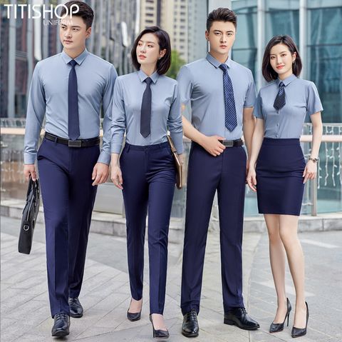 Đồng Phục Sơ Mi Titishop (74% Sợi Polyester )