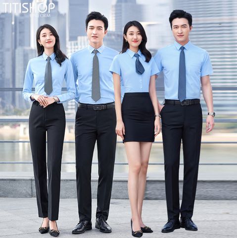 Đồng Phục Sơ Mi Titishop (74% Sợi Polyester )