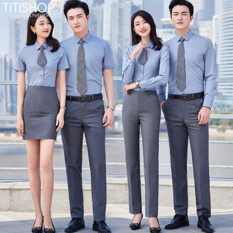 Đồng Phục Sơ Mi Titishop (74% Sợi Polyester )