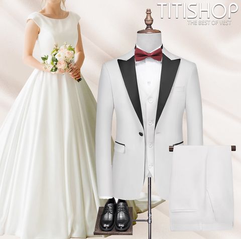 Tuxedo Titishop TXD12 Trắng (M-6XL)