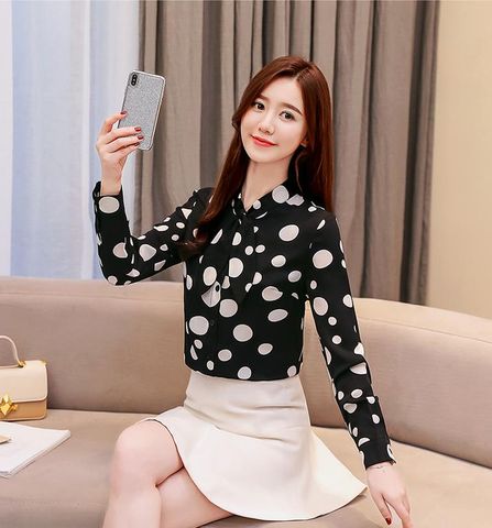 Áo Sơ Mi Nữ TiTiShop SMN317 Chấm Bi