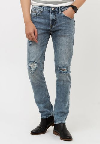 Quần jean Nam TITISHOP QJ182 WAX RÁCH