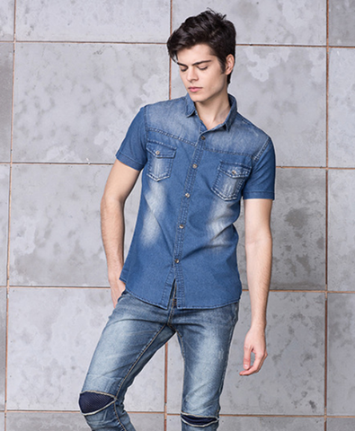 Aó sơ mi nam Denim Cao cấp ADN13