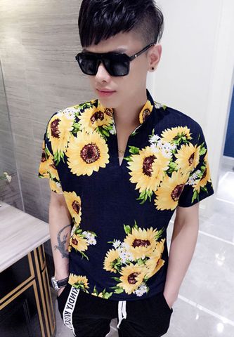 Aó Sơ mi AT443 HOA MUA XUÂN 2018 Aó Sơ mi AT443 HOA MUA XUÂN 2018