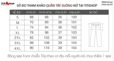 Quần tây nữ  TiTiShop ACC94  Xanh dương suông