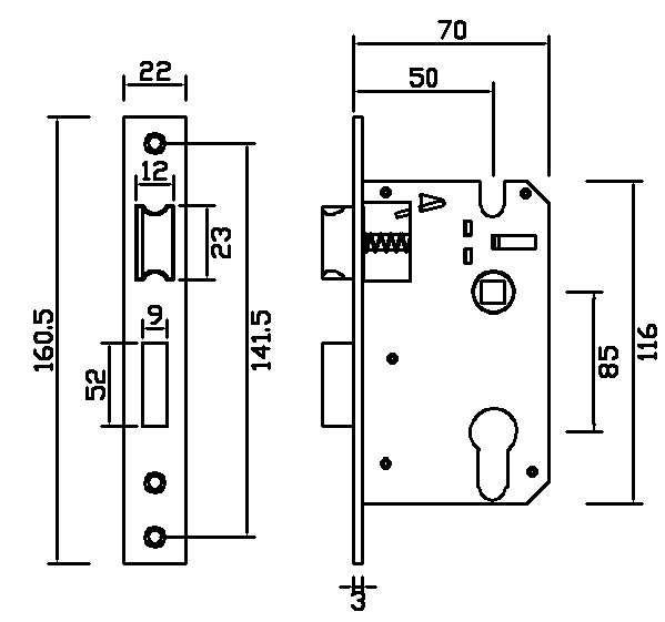 KHÓA TAY GẠT KIỂU HIỆN ĐẠI INOX-304 (TRUNG)-MT-EXL0510SS