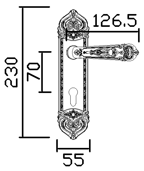 KHÓA TAY GẠT KIỂU ĐẾ VƯƠNG (TRUNG)-MT-EXL906856YB