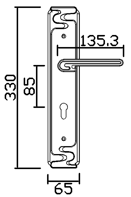 KHÓA TAY GẠT KIỂU THUẬN BUỒNG XUÔI GIÓ (LỚN)-M-EXL901851YB