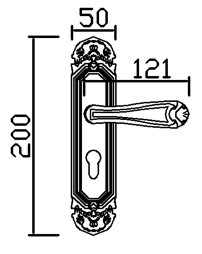 KHÓA TAY GẠT KIỂU Ý TAY THẲNG (TRUNG)-MT-EXL7533YB