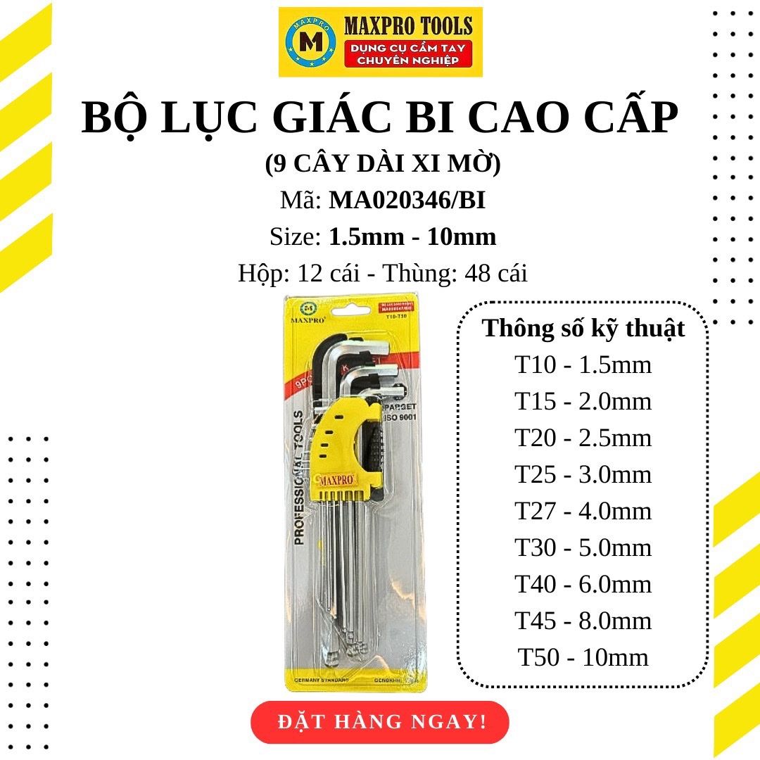 Bộ lục giác bi Maxpro