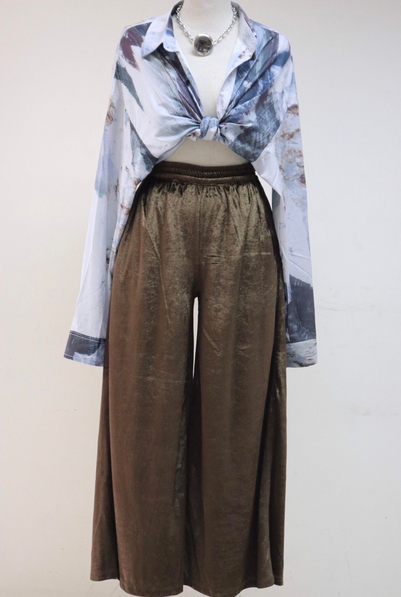 Velvet Palazzo Pants