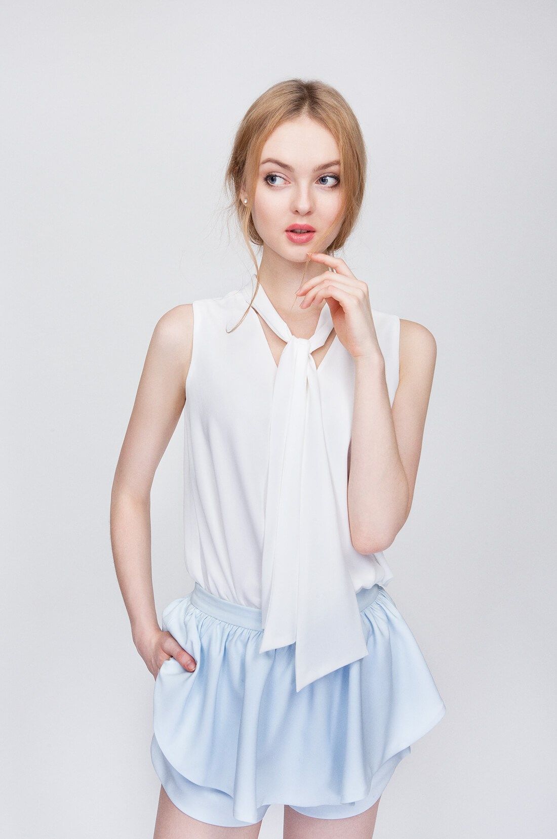 Quần Short Ruffle Can De Blanc