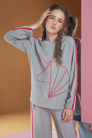 Unicorn Embroidery Long Sleeve Top