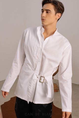 Collar White Shirt mix Belt