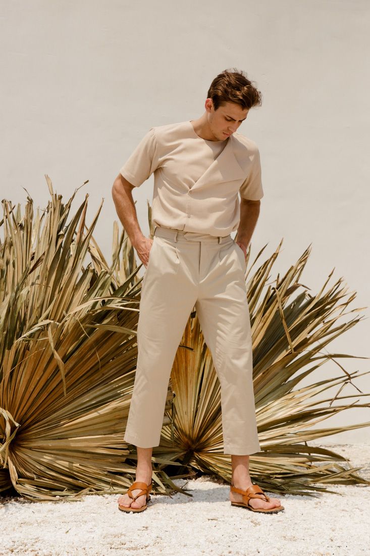 Beige Linen Pants