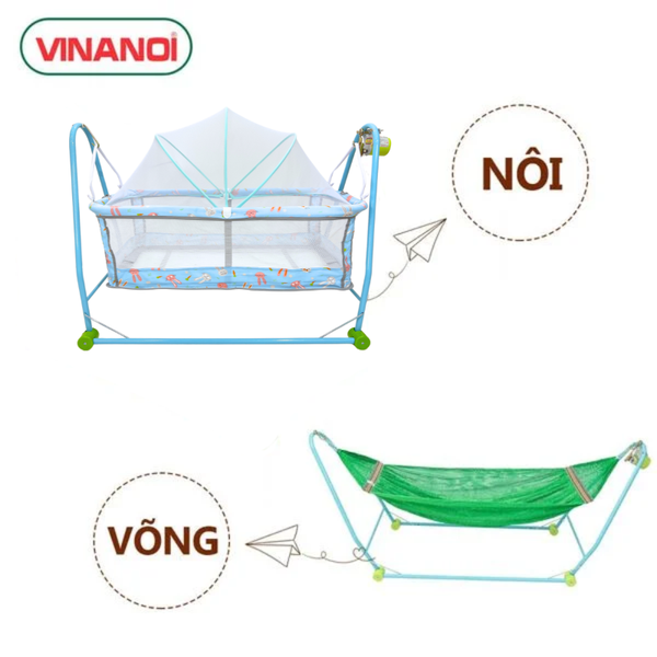 Nôi Võng Tự Động VINANOI NV2080 - Nôi Võng 2 Trong 1