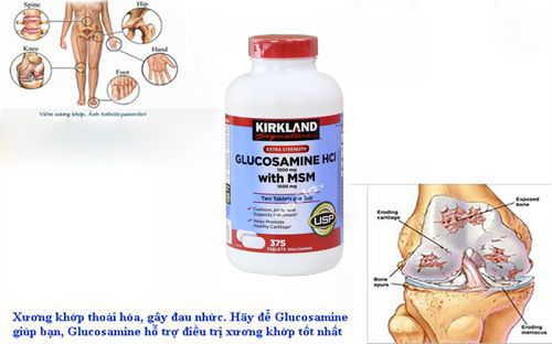 Viên uống bổ khớp của Mỹ Kirkland Signature™ Glucosamin HCL & MSM 1500mg hộp 375 viên