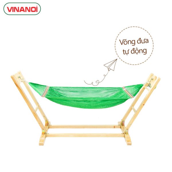 Thanh lý giảm 36%: Nôi Em Bé Tự Động Vinanoi-VNN301 Gỗ Thông Cao Cấp