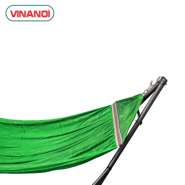 Võng xếp khung thép VINANOI KVT32 - Lưới võng cở trung màu xanh lá