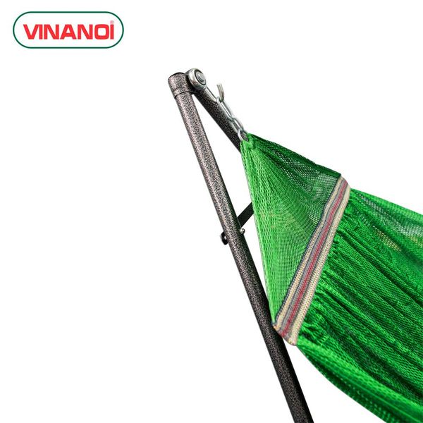 Võng xếp khung thép VINANOI KVT32 - Lưới võng cở đại màu xanh lá