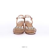  Sandals Nữ Đế Vuông Màu Champagne Aokang 1232811112 