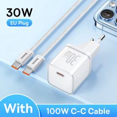 Combo Sạc Nhanh Baseus GaN5S Fast Charger 1C 30W Cho iPhone 15 Series (Nhỏ gọn, sạc nhanh PD/Quick Charge)