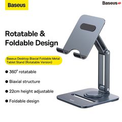 Giá Đỡ Máy Tính Bảng Baseus Desktop Biaxial Foldable Metal Stand Cho iPad Stable Xoay 360° Bằng Kim Loại Có Thể Gập Lại