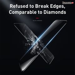 Bộ 02 kính cường lực full màn hình chống bể mép cho iPhone 11 Series Baseus 0.23mm Curved-screen Tempered Glass Protector (02 Pcs/set, PET Soft Edge, Crack-resistant edges )