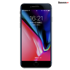 Bộ 02 kính cường lực full màn hình dùng cho iPhone 7/8/Plus Baseus 0.23mm Curved-screen Tempered Glass screen protector (02 Pcs/set, PET Soft Edge, Crack-resistant edges )
