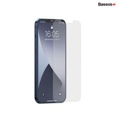Kính cường lực chống bám vân tay dùng cho dòng iPhone 12 Baseus 0.25mm Full-glass Frosted Tempered Glass Film (Bộ 2 miếng nhám, Anti Finger Print, Full Coverage Tempered Glass)