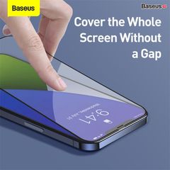 Kính cường lực 3D tràn viền dùng cho iPhone 12 Series Baseus full-Screen Curved Tempered Glass (Bộ 2 miếng, 0.3mm, Full Coverage Screen protector)