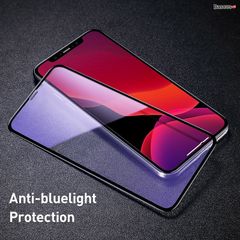 Kính cường lực 3D, 5 lớp chống trầy dùng cho iPhone 11/Pro/Pro Max Baseus Full-Screen and Full-glass Tempered Glass (0.3mm, full kính, full viền, Bộ 2 cái + Khung cố định hỗ trợ dán)