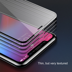Kính cường lực tràn viền 5 lớp siêu bền Baseus Arc-Surface 4D cho iPhone XR/ XS/ XS Max (0.2mm, All-Screen, Curved, Ultrathin)
