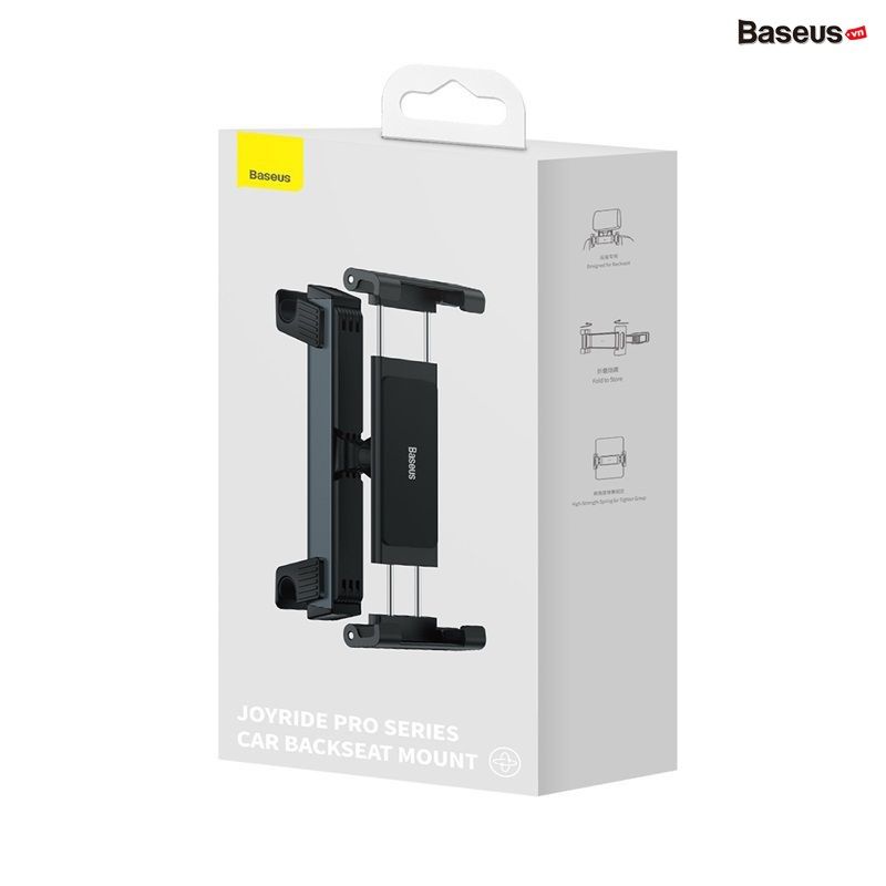 Giá treo xếp gọn dùng gắn lưng ghế trên xe hơi Baseus JoyRide Pro Backseat Car Mount Black (dùng cho Smartphone/ Tablet/ iPad)