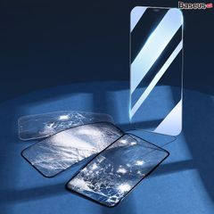 Cường lực Siêu Bền Cho IPhone 12 Baseus 0.3mm Full-glass Crystal Tempered Glass Film Bộ 2 Miếng Dán