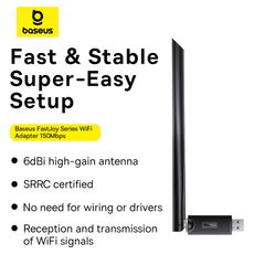 USB Wifi Baseus FastJoy Series WiFi Adapter (Ăngten Ngoài)
