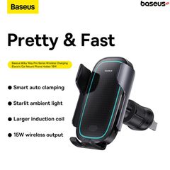 Giá Đỡ Điện Thoại Ô Tô Baseus Milky Way Pro Series Wireless Charging Electric Car Mount Phone Holder 15W