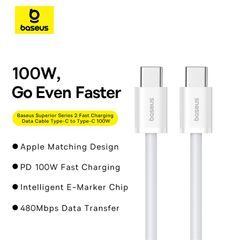 Cáp Sạc Nhanh Baseus Superior Series 2 Fast Charging Data Cable Type-C to Type-C 100W