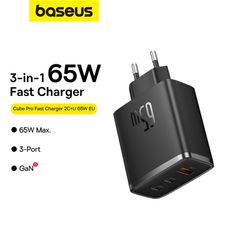 Củ Sạc Nhanh Baseus Cube Pro Fast Charger 2C+U 65W