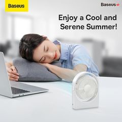 Quạt Mini Để Bàn Baseus Serenity Desktop Fan (USB/2000mAh, Nhỏ gọn Di Động, Có Thể Điều Chỉnh Góc Độ)