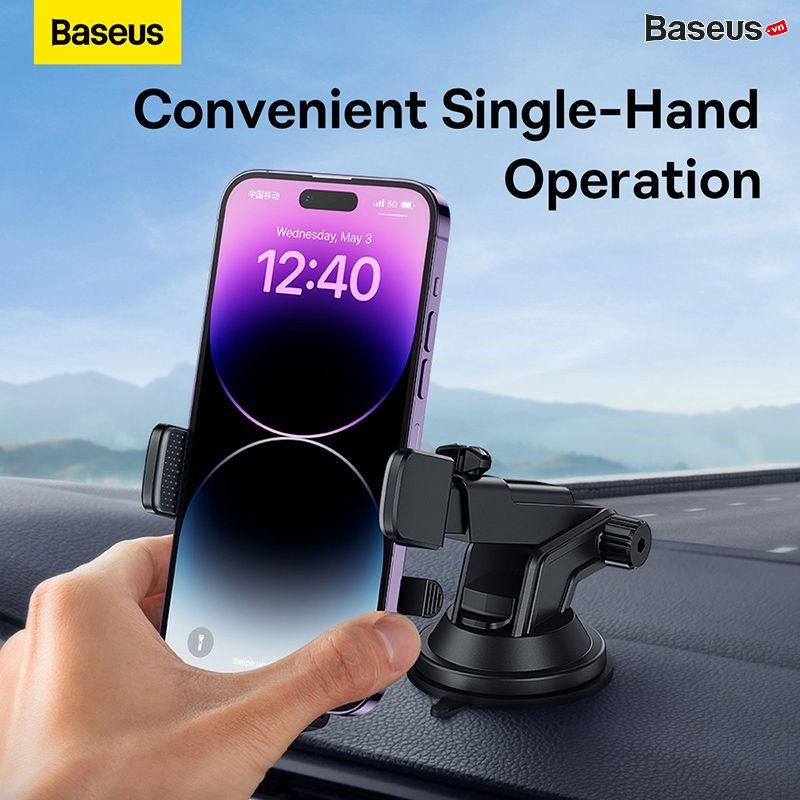 Giá Đỡ Điện Thoại Ô Tô Baseus UltraControl Pro Series Clamp-Type Car Holder Set Dùng Cho Khe Gió Và Taplo