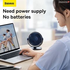 Quạt Mini Để Bàn Baseus Serenity Desktop Fan (USB/2000mAh, Nhỏ gọn Di Động, Có Thể Điều Chỉnh Góc Độ)