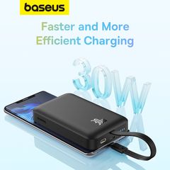 Pin Sạc Không Dây Nam Châm Baseus Magnetic Power Bank 30W 10000mAh (tích hợp Sẵn Cáp Type-C)