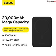 Pin Sạc Dự Phòng Không Dây Tích Hợp Nam Châm Baseus Magnetic Wireless Charging Power bank 20000mAh 20W