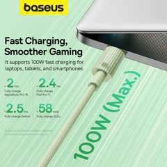 Baseus Habitat Series Fast Charging Cable Type-C to Type-C 100W Cho iPhone 15 Samsung Macbook Laptop (Fast Charging & Data Cable)