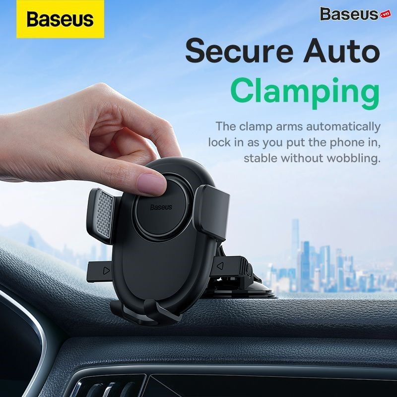 Giá Đỡ Điện Thoại Trên Ô Tô Baseus UltraControl Lite Series Car Holder Gắn Kính và Taplo Siêu Chắc Chắn (Auto Clamping)